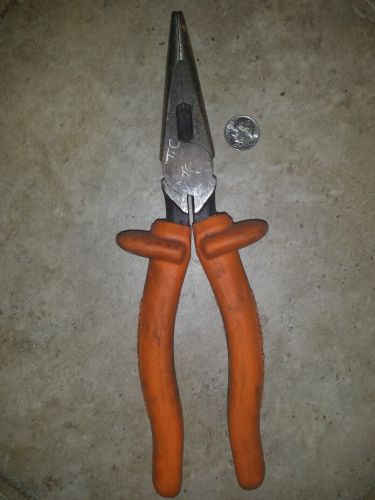 Klein insulated high voltage needle nose pliers - large for sale