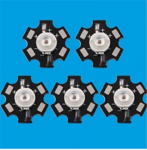 5PCS 1W Deep Red High Power 660NM Plant Grow LED Emitter with 20mm Star Base