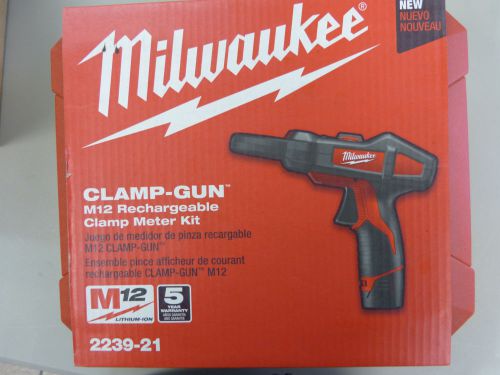 1 (one) brand new milwaukee 2239-21 12v clamp meter kit with hard plastic case for sale