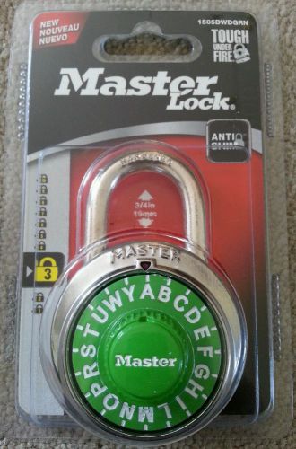 Master Lock School Locker Combination Padlock 3-digit Dialer With 20 Letters A-Y