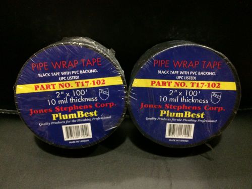 Jones stephens corporation t17102 10 mil pipe wrap tape, 2&#034; x 100&#039; pack of 2 for sale
