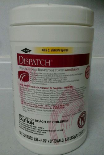Dispatch hospital cleaner disinfectant towels with bleachepa-registered to kil for sale