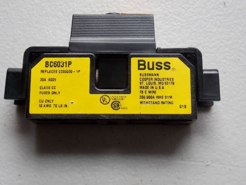 BUSS BC6031P FUSE HOLDER WITH BUSSMAN  SAMI 7N FUSE COVER