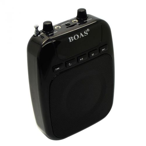 High power portable voice amplifier microphone loudspeaker fm tf slot usb black for sale