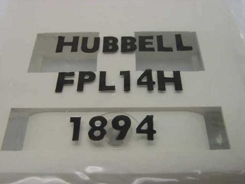 Hubbell Flush Plate with Label Fields, 4 Jack FPL14H