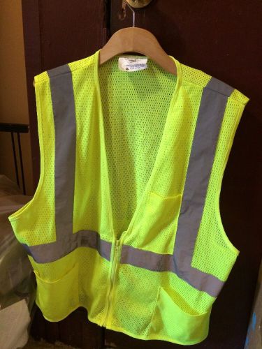 Construction XL Men&#039;s Vest Neon Yellow EDM Clubwear Glow Rave Festival Gloving