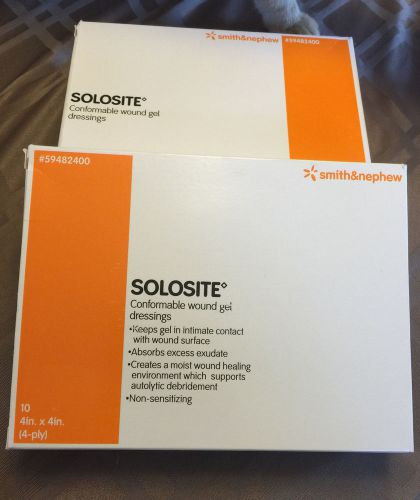 Smith and Nephew Solosite Conformable Wound Gel Dressings 4 x 4  #16