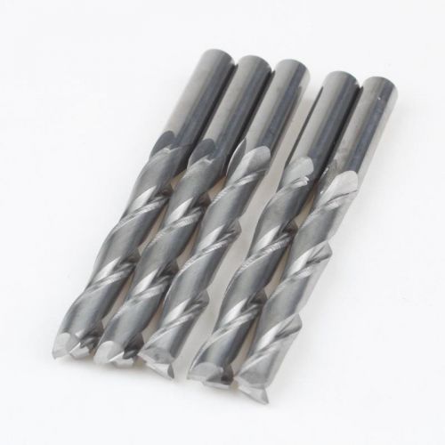 5pcs Solid Carbide Two Flute Spiral Router Bit 6mm(CED)x42mmCEL)