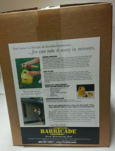 BARRICADE Fire Blocking Gel Complete Home Kit Fire Protection Free Shipping