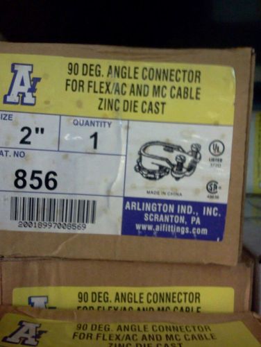 ARLINGTON 856 90 DEGREE 2&#034; ANGLE CONNECTOR NEW IN BOX (LOT OF 10) $75
