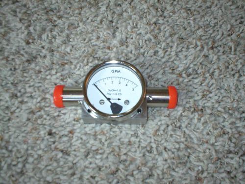 NEW IN BOX, ORANGE RESEARCH 2321-S1009 0-5 GPM FLOW METER, 316SS, VITON SEALS