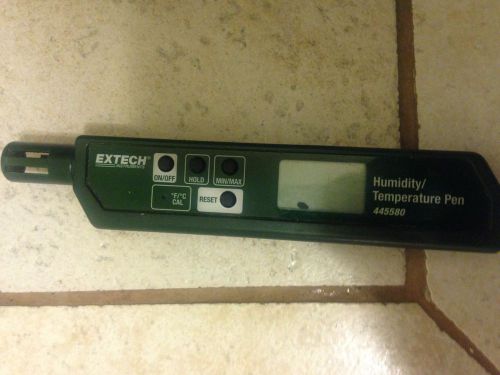 EXTECH 445580 Humidity/ Temperature Pen w/ LCD Display &amp; Pocket Clip Tested !