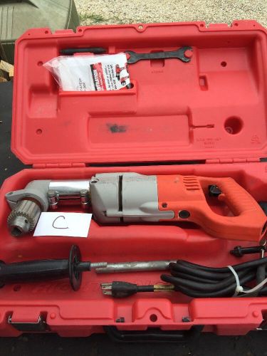 Milwaukee 1/2 in. Heavy Right-Angle Drill Kit with Case 3107-6 Sightly Used. C