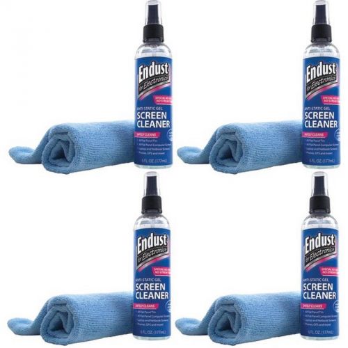 Endust 12275 Lcd And Plasma Screen Gel Cleaner With Microfiber Towel 4 Pk NEW