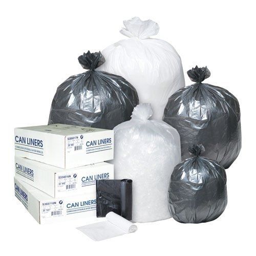 Inteplast group ec171806n hdpe 30 gallon can liner, 0.23 mil, star seal, 18&#034; x for sale