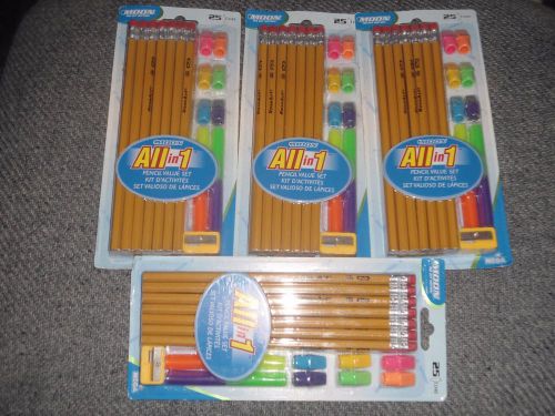 Moon All in 1 Pencil Value Set Lot of 4
