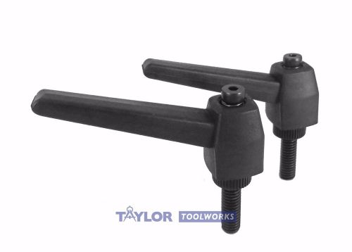 2 each 5/16 18 push button ratchet lever adjustable handle knob pbrlm-5/16x2 for sale