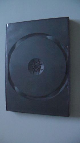 100 solid black plastic snap dvd/cd jewel cases w/plastic outer sleeve for sale