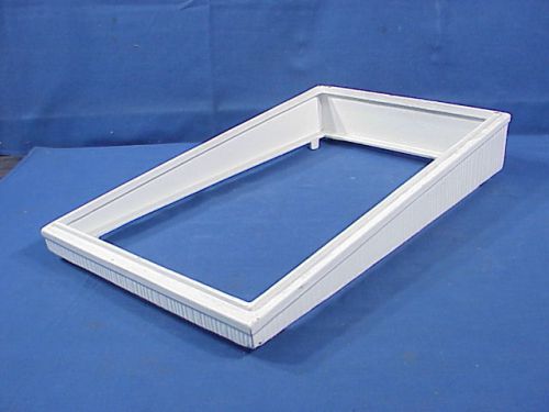 Enameled steel full size riser for steam / cold table pan 21” x 13” sloped white for sale
