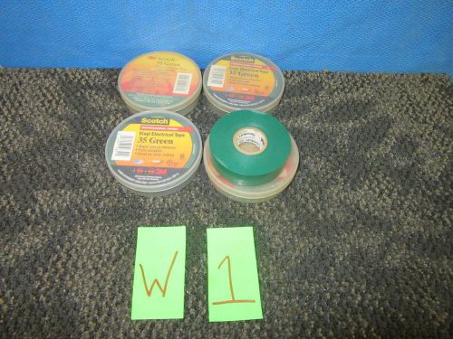 4 SCOTCH 3M VINYL ELECTRICAL TAPE 35 GREEN ADHESION INSULATION 3/4&#034; X 66 FT NEW