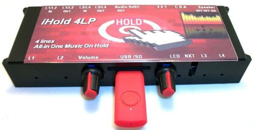 iHold A4LP 4-Line Music On Hold for all 2-4 line regular telephones &#034;All-In-One&#034;