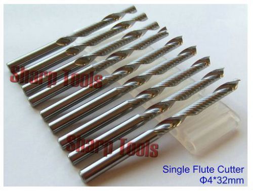 10pcs 4*32MM carbide Single Flute MDF PVC Board Acrylic CNC router bits