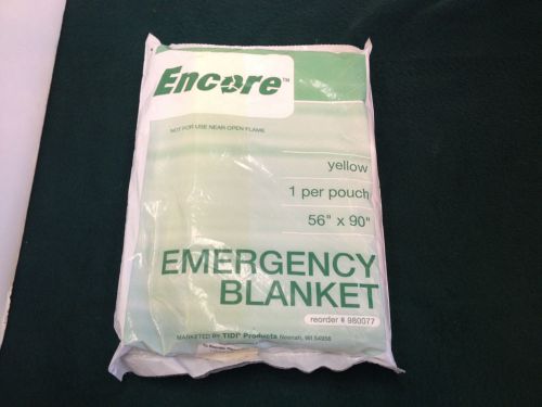 Emergency Blanket Encore  56&#034; x 90&#034; Tissue/Poly Laminate  Yellow - 1pc