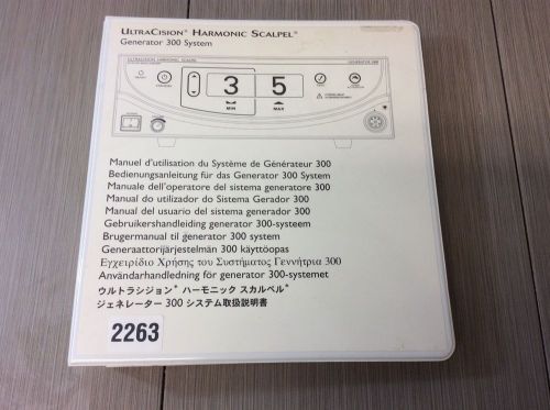 Ultracision Harmonic Scalpel Generator 300 System Manual #2263