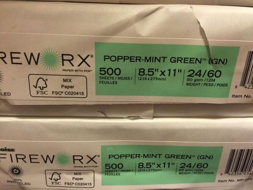Boise Fireworx Paper Letter Popper Mint Green 20lb 500 Count ( Pack of 2 ) - New