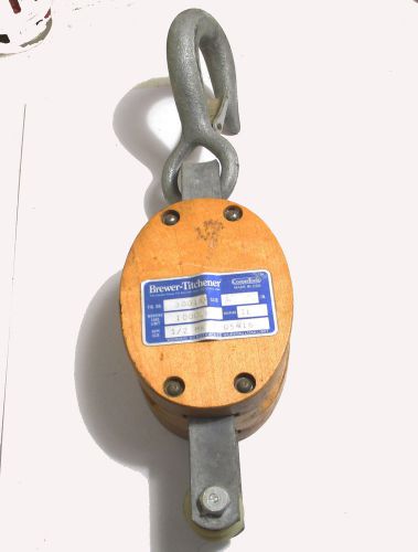 New Brewa - Titchner Pulley Block with a Hook Rope Size 1/2&#034; - Made in USA