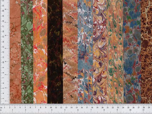 Hand marbled paper, set of 20, crafts 20x22cm 8x9in scrapbooking art bookbinding for sale