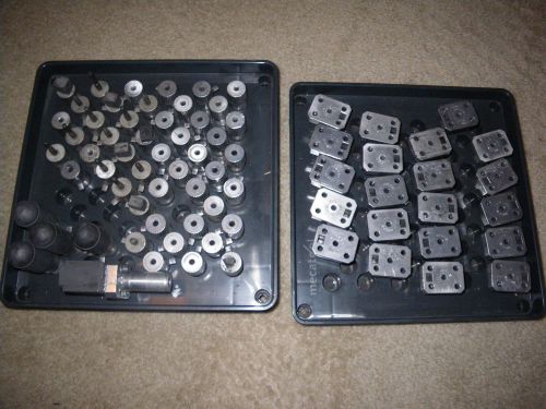 2 Trays Assorted Mecatool GPS 20 Collet Shank and Pallet for Electrodes NO RES!