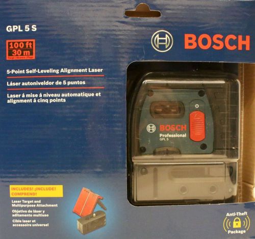 BOSCH Professional GPL 5 S 5-Point Self-Leveling Alignment Laser BRAND NEW SEALE