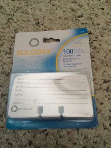 Rolodex 67553 Petite Rotary File Refills, Petite Cards, 2-1/4&#034;x4&#034;, 100/PK, White