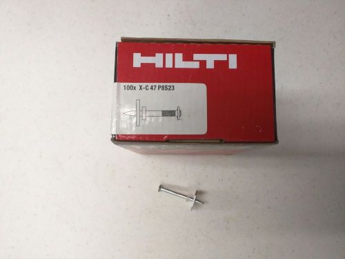 New hilti 1-3/4&#034; fastener for concrete w/23mm washer x-c 47 p8s23 100pc #388552 for sale