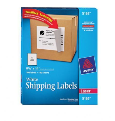 Avery Laser Mailing Shipping Address Labels White Easy Peel Sheet 100ct Jam Free