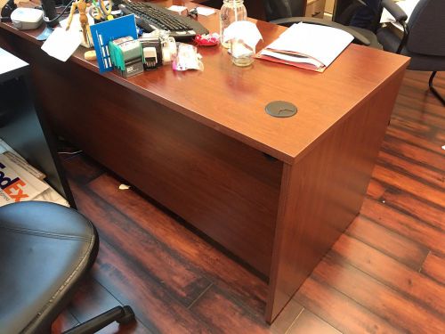 Double contemporary executive laminate l shape office desk - no drawer for sale