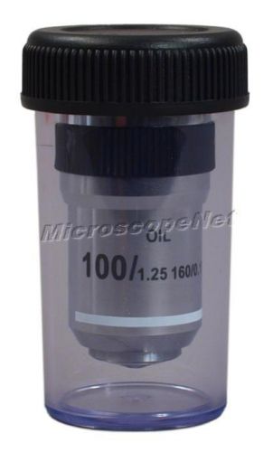 New 100X Achromatic Objective Lens for Compound Microscope with Plastic Case