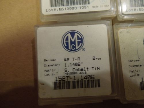 ACME Drill Insert 1.1406&#034; dia #2 T-A  S. Cobalt TiN coated  2pc per package new