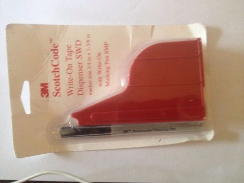 3M ScotchCode Write-On Tape Dispenser with SMP Write-On Marking Pen * NEW *