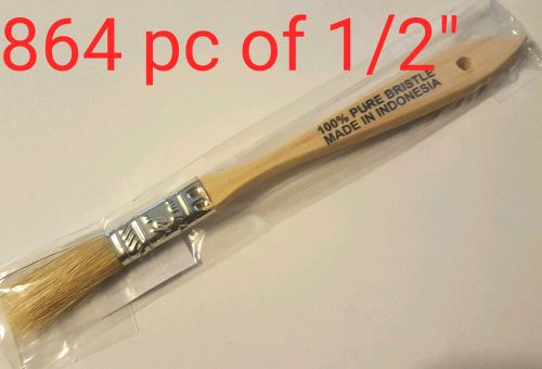 864 Pc of 1/2&#034; Chip Brush Natural Bristle Adhesives Paint Touchups 0.5 Inch