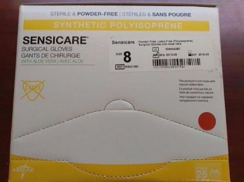 Medline surgical gloves w/ aloe vera size 8 sterile #msg1080 new in box 25/bx for sale