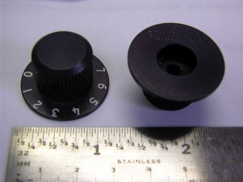 5  military 751022-03 / 5355-00-960-7402 black aluminum knobs 1.125&#034;d 1/8&#034; shaft for sale