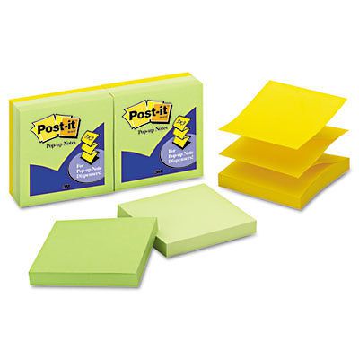 3M Post-It Pop-Up Notes 3 Inch X 3 Inch 100/Pad 6/Pkg-Assorted 051141338477