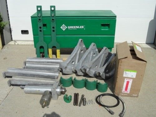 Greenlee 885 te hydraulic emt conduit pipe bender 2-1/2&#034;-4&#034; w/ new 980 pump for sale