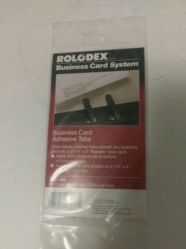 Rolodex BC-40 Business Card System - 40 Adhesive Tabs for 2-1/4&#034; x 4&#034; Card Files