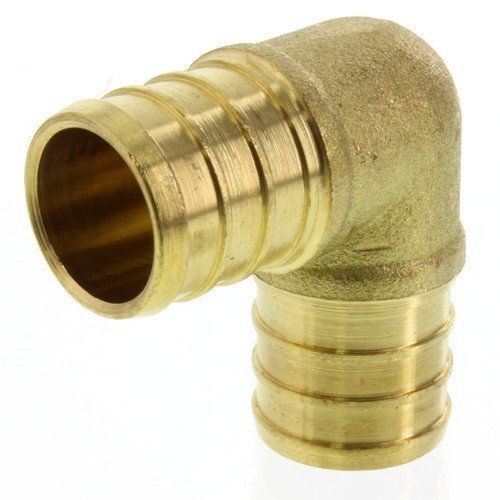 Everflow PXLN0038-NL Lead Free 3/8-Inch Brass Pex Barb 90-Degree elbow