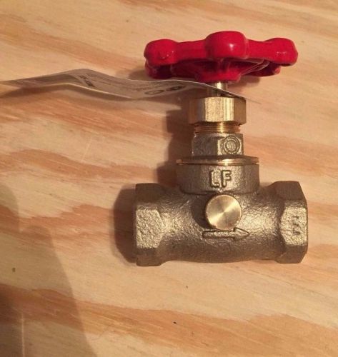 Proline 1/2 inch brass gate valve threaded with side valve Lead Free 1/2&#034; stop
