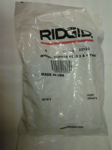 RIDGID  33120 F515  3&amp;4  Thin Pipe Cutting Wheel  ( Lot  of 6)- NIP