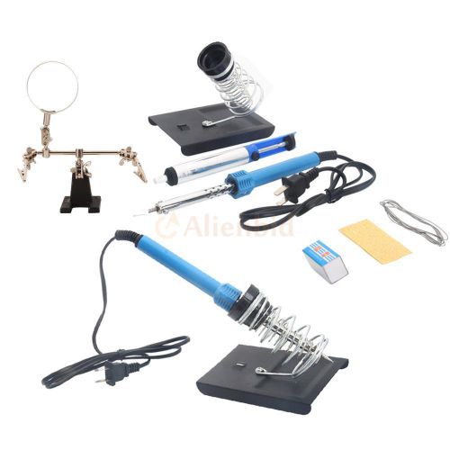 8in1 110V 30W Soldering Iron Household Maintenance Tools Kit Set with Magnifier